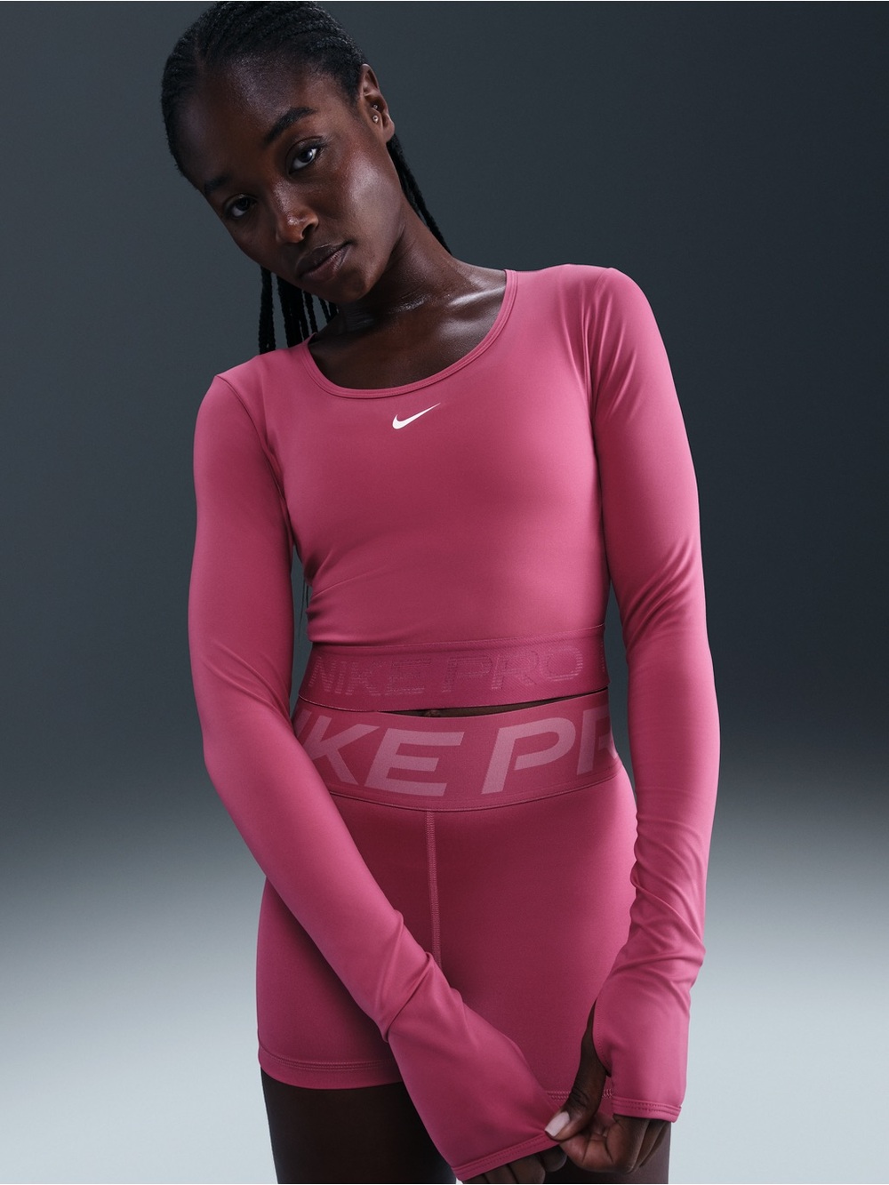 Nike Dri-Fit Cropped Long Sleeve Top - Size Large NEW!